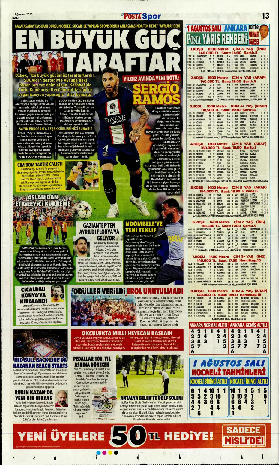 "Nelsson'un yerine Sergio Ramos" | Sporun Manşetleri - 31 "Nelsson'un yerine Sergio Ramos" | Sporun Manşetleri - 31