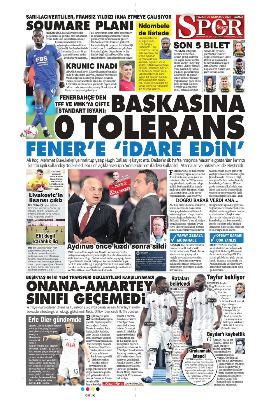 "Mertens sürprizi" | Sporun manşetleri (27 Ağustos 2023) - 32