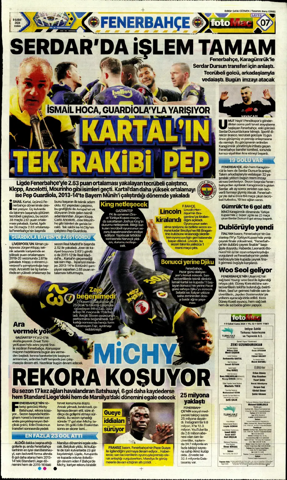 "Icardi &amp; Dzeko'yu geçti" | Sporun manşetleri (9 Şubat 2024) - 13