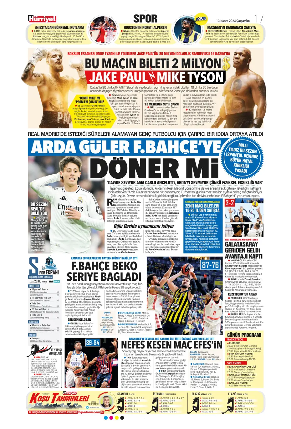 "Mario Branco'dan Fenerbahçe'ye 3 yıldız" | Sporun manşetleri - 13