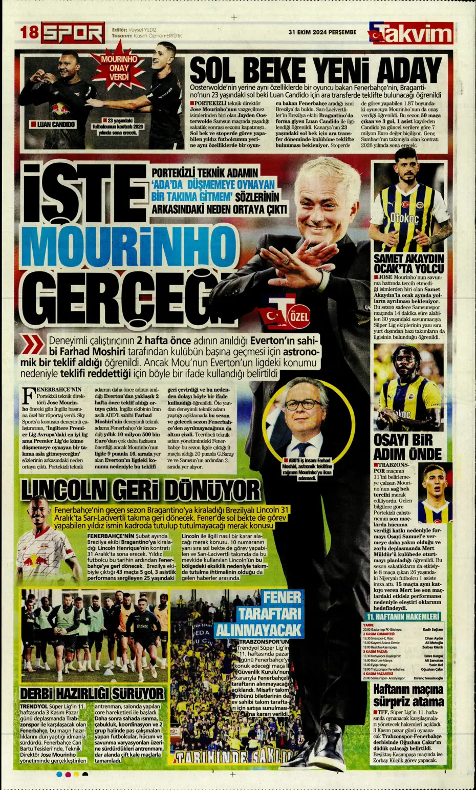 "Aslan'da Rosier harekatı" | Sporun manşetleri (31 Ekim 2024) - 35