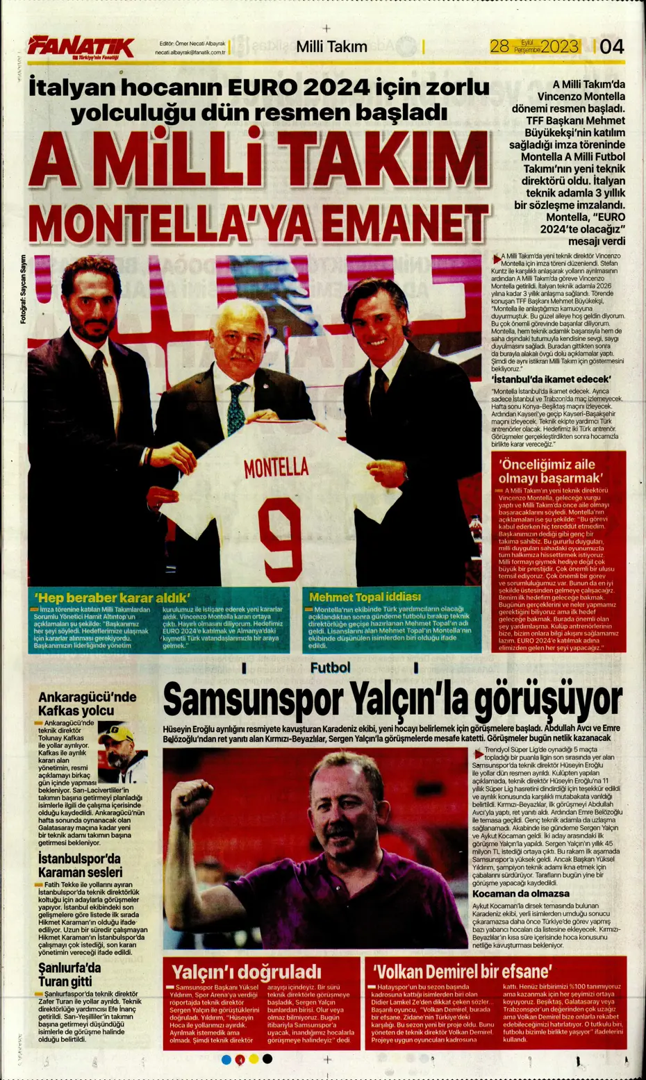 "Tarihi eser" | Sporun manşetleri (28 Eylül 2023) - 7