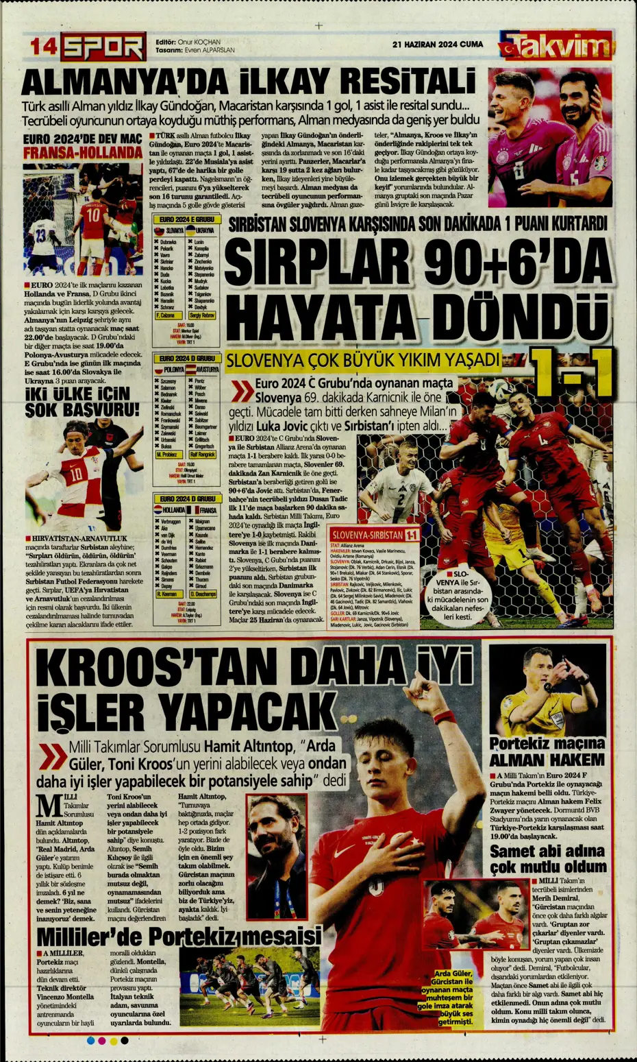 "Bir yıl daha G.Saray'dayım" | Sporun manşetleri (21 Haziran 2024) - 36 "Bir yıl daha G.Saray'dayım" | Sporun manşetleri (21 Haziran 2024) - 36