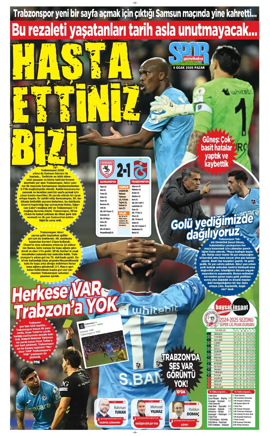Bu sezon üst üste iki maç kazanamayan Trabzonspor'a sert eleştiri: "Yeter artık bıktırdınız" - 5