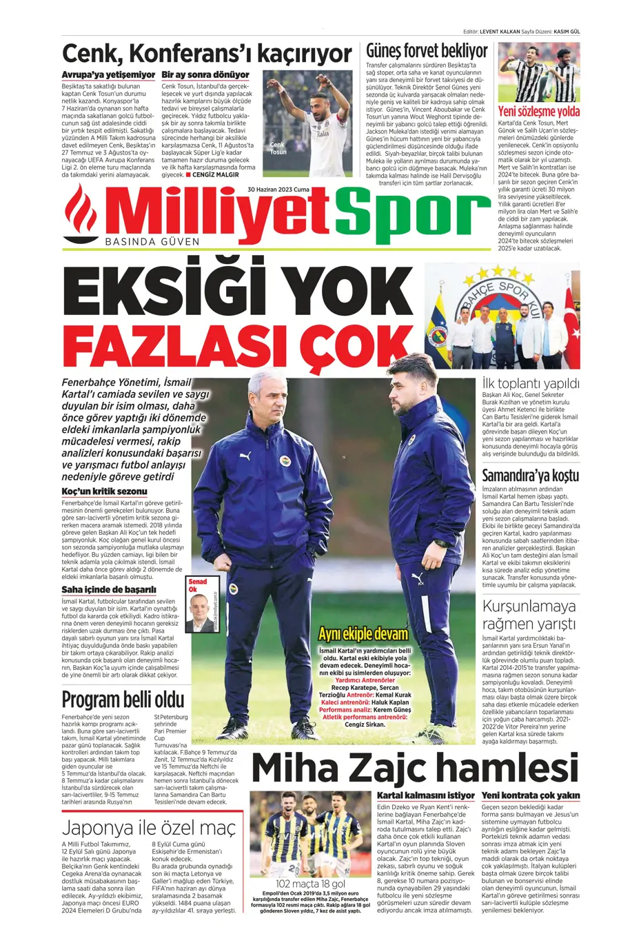 "Cavani heyecanı" | Sporun manşetleri (30 Haziran 2023) - 19