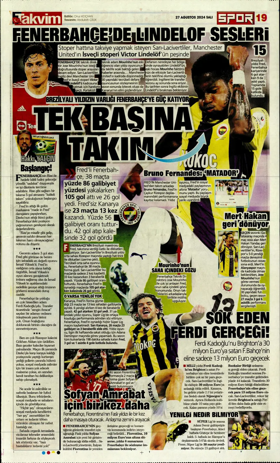 "Şok eden Ferdi Kadıoğlu gerçeği" | Sporun manşetleri - 35