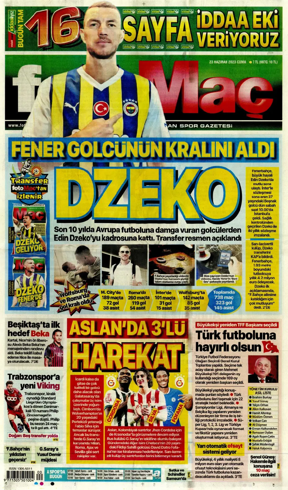 "Cüneyt Çakır ve Abdullah Avcı geliyor" | Sporun manşetleri (23 Haziran 2023) - 8