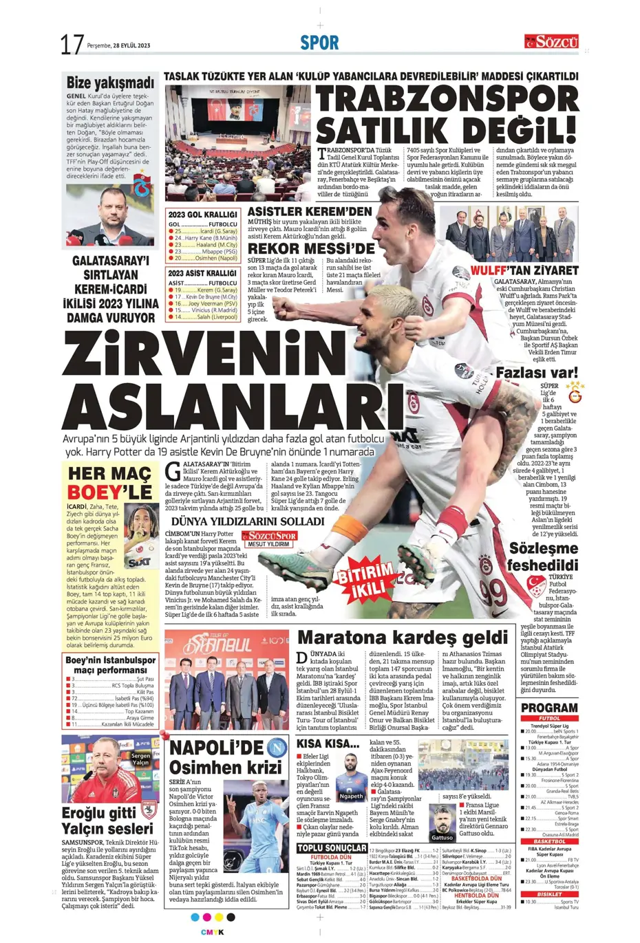 "Tarihi eser" | Sporun manşetleri (28 Eylül 2023) - 31