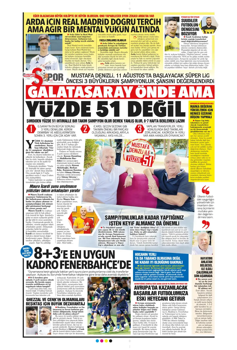 "Fener'e dünya yıldızı" | Sporun Manşetleri (6 Ağustos 2023) - 15