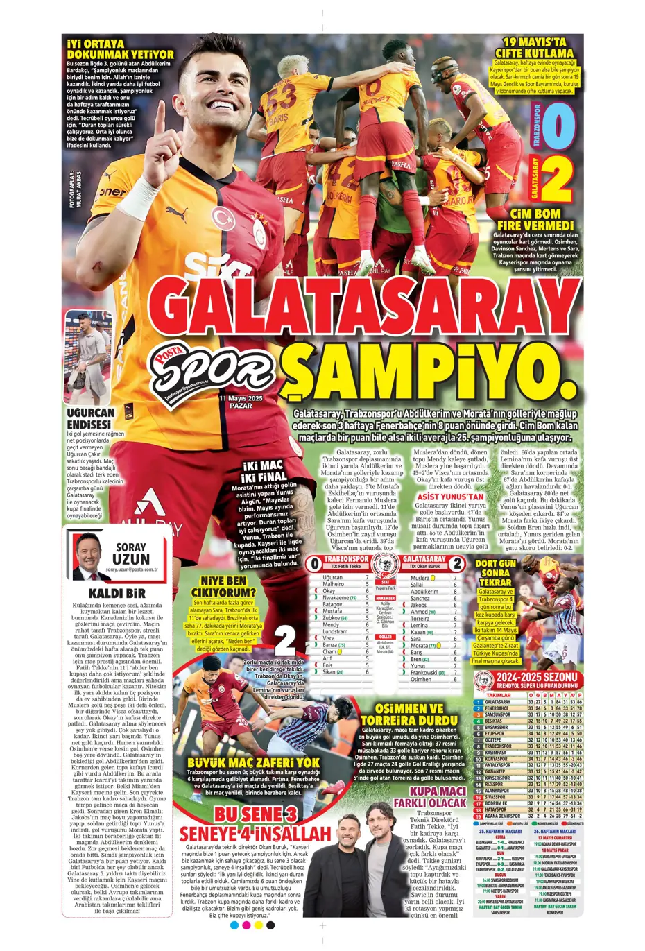 "Cimbom şampiyo..." | Sporun manşetleri - 25