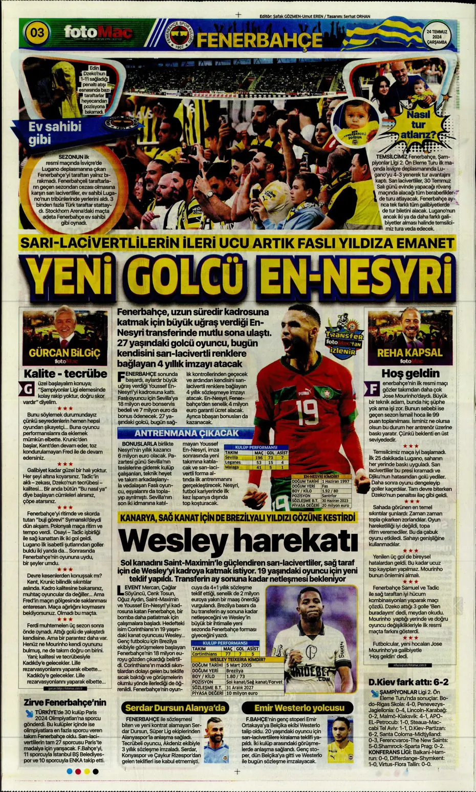 "Bu Fener'e dikkat edin" | Sporun manşetleri (24 Temmuz 2024) - 11 "Bu Fener'e dikkat edin" | Sporun manşetleri (24 Temmuz 2024) - 11
