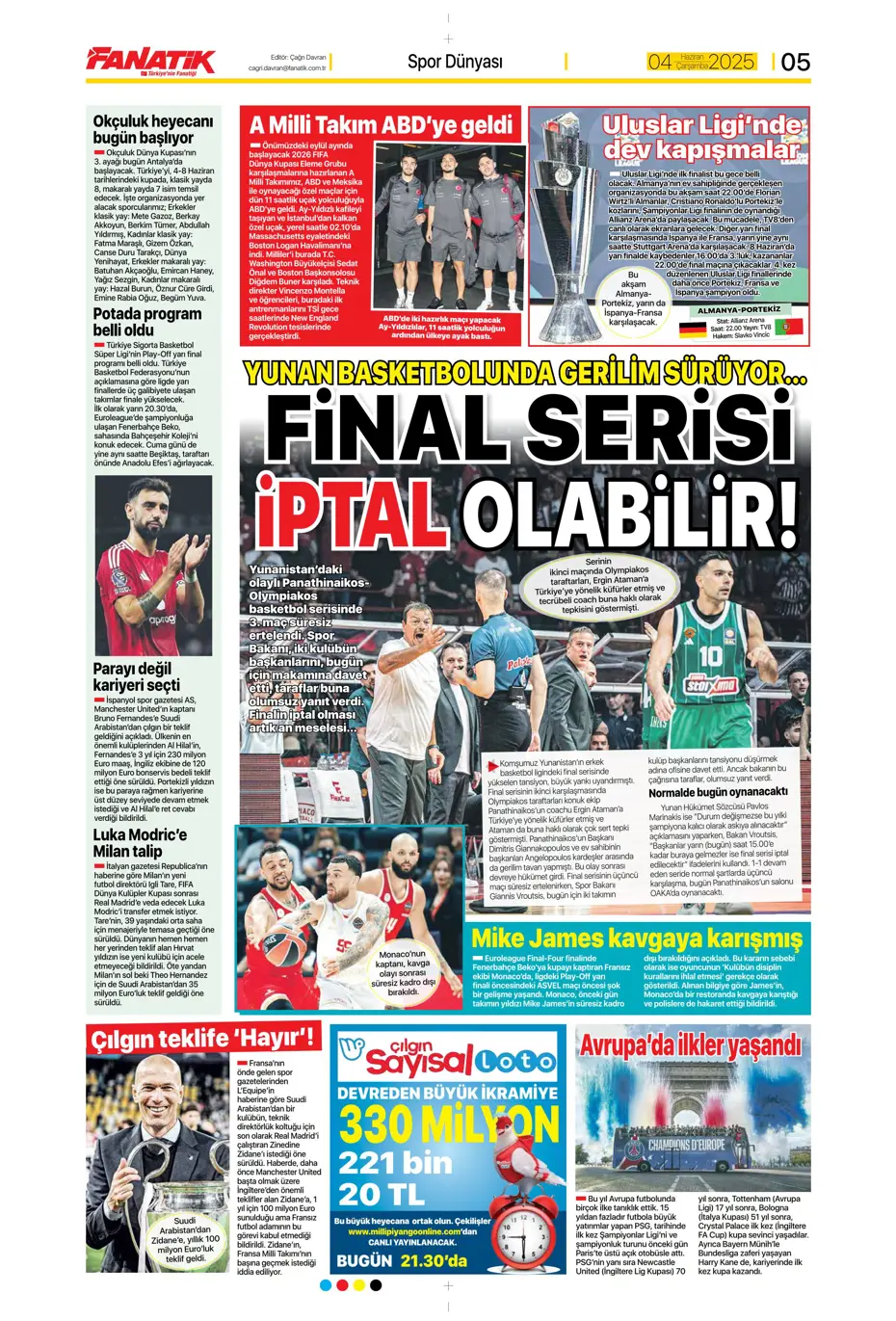 "Fener'den Vlahovic için çılgın teklif" | Sporun manşetleri - 7