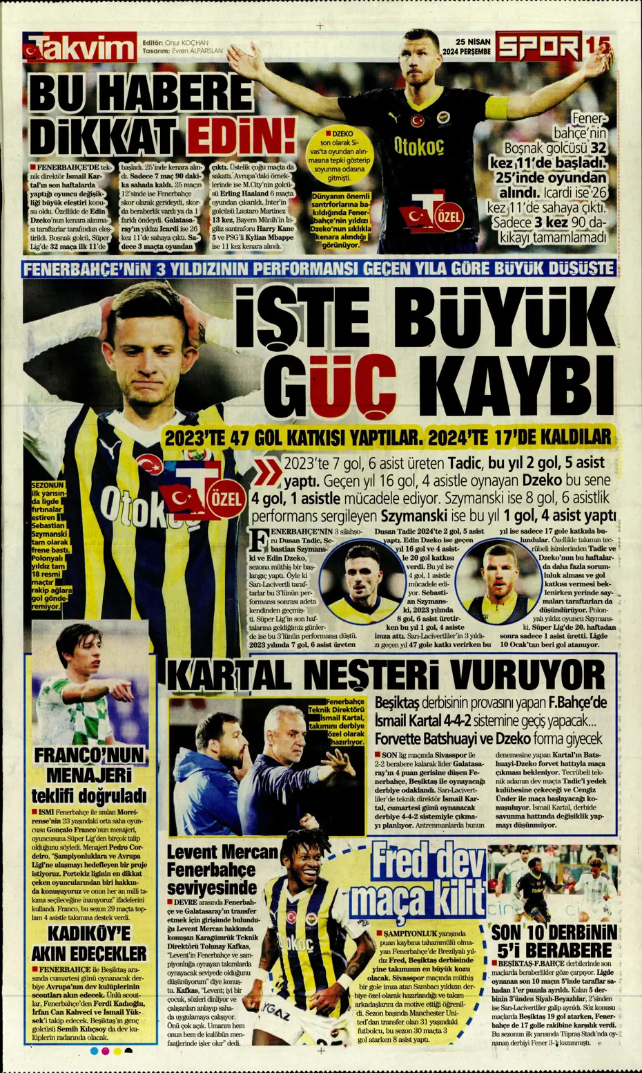 "Yeni sezona yeni Fenerbahçe" | Sporun manşetleri - 33