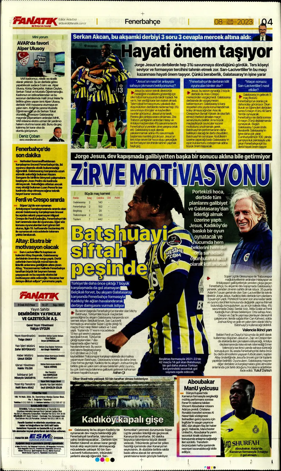 Sporun Manşetleri (8 Ocak 2023) - 7