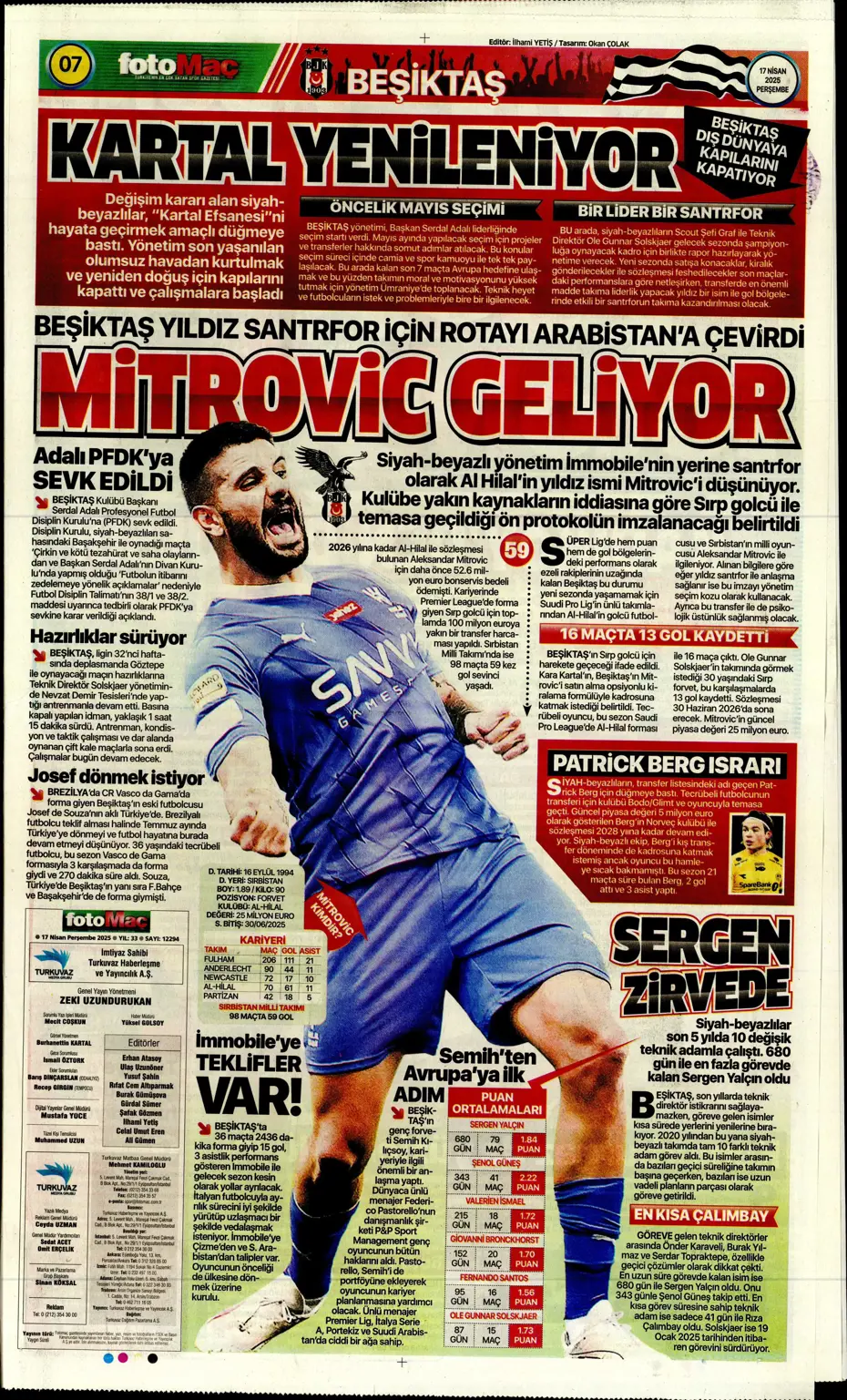 "Fenerbahçe'de büyük temizlik: 7 isim seneye yok" | Sporun manşetleri - 14