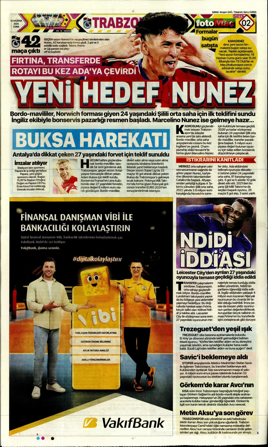 "A Milli Takım'da İrfan Can şoku" | Sporun manşetleri (14 Haziran 2024) - 8 "A Milli Takım'da İrfan Can şoku" | Sporun manşetleri (14 Haziran 2024) - 8