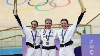 Büyük Britanya pist bisikletinde altın madalya kazandı Büyük Britanya pist bisikletinde altın madalya kazandı