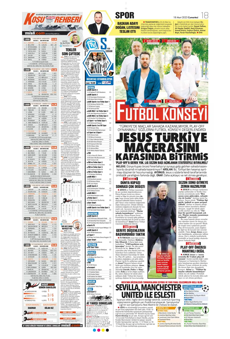 "Aslan yıkıldı" - Gazete manşetleri (18 Mart 2023) - 18