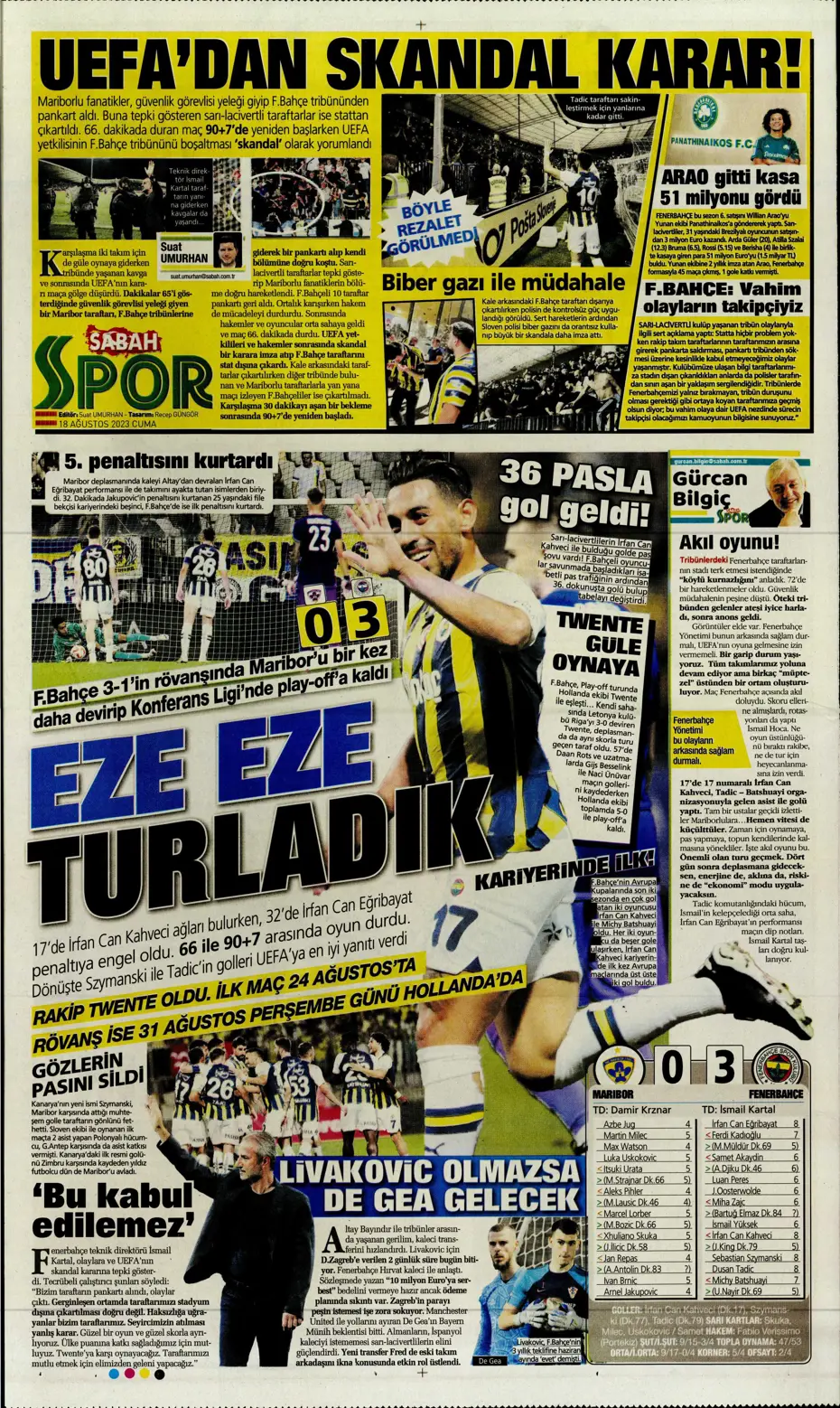 "Türkler geliyor" | Sporun Manşetleri (18 Ağustos 2023) - 29 "Türkler geliyor" | Sporun Manşetleri (18 Ağustos 2023) - 29