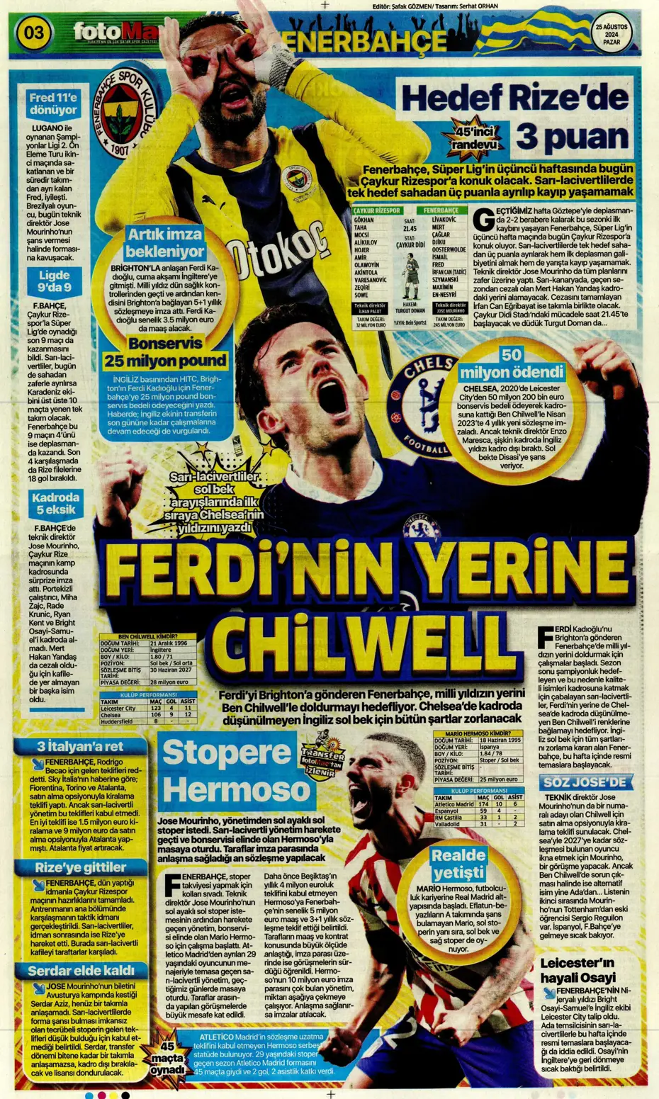 "Fenerbahçe'den yıldız bombardımanı" | Sporun manşetleri - 12 "Fenerbahçe'den yıldız bombardımanı" | Sporun manşetleri - 12