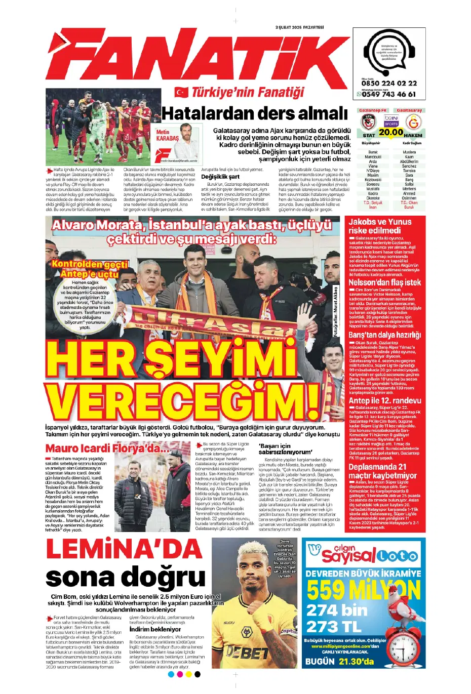 "Transferde Kartal haftası" | Sporun manşetleri - 7