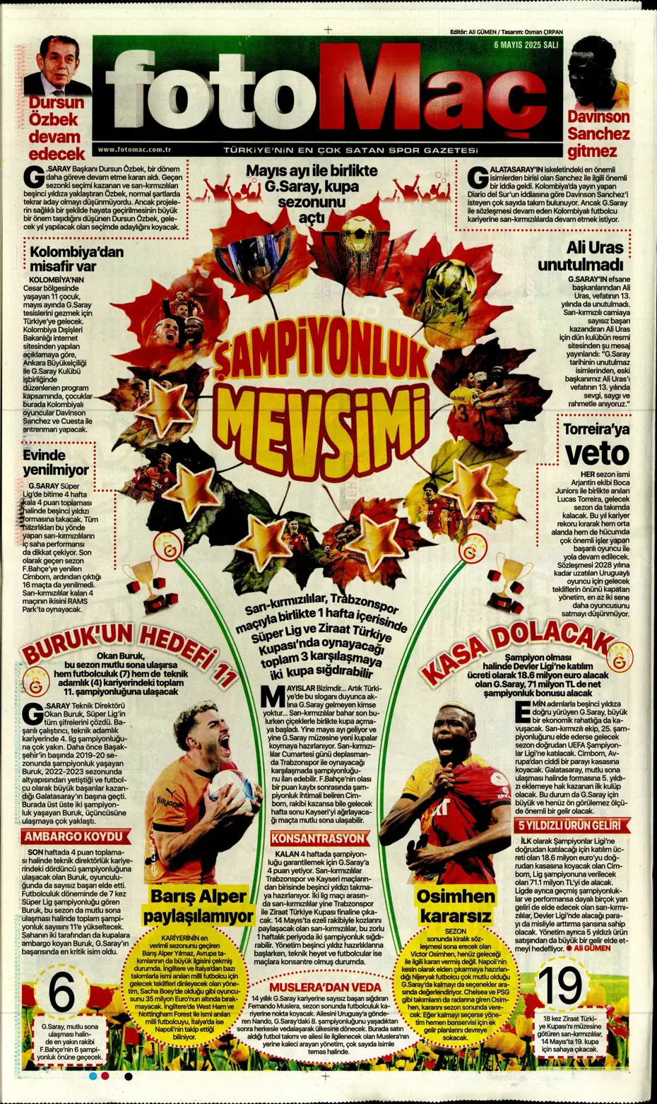 "Galatasaray'da tarihi hazırlık: Yer yerinden oynayacak" | Sporun manşetleri - 11