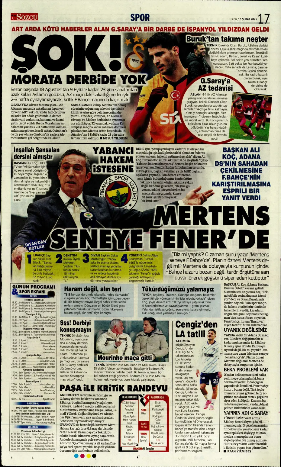 "Fırtınanın rengi siyah-beyaz" | Sporun manşetleri - 33