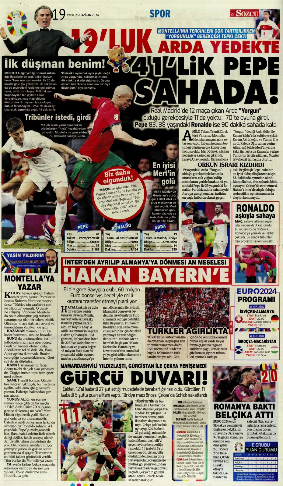 "Liderlik gitti tur elimizde" | Sporun Manşetleri (23 Haziran 2024) - 40