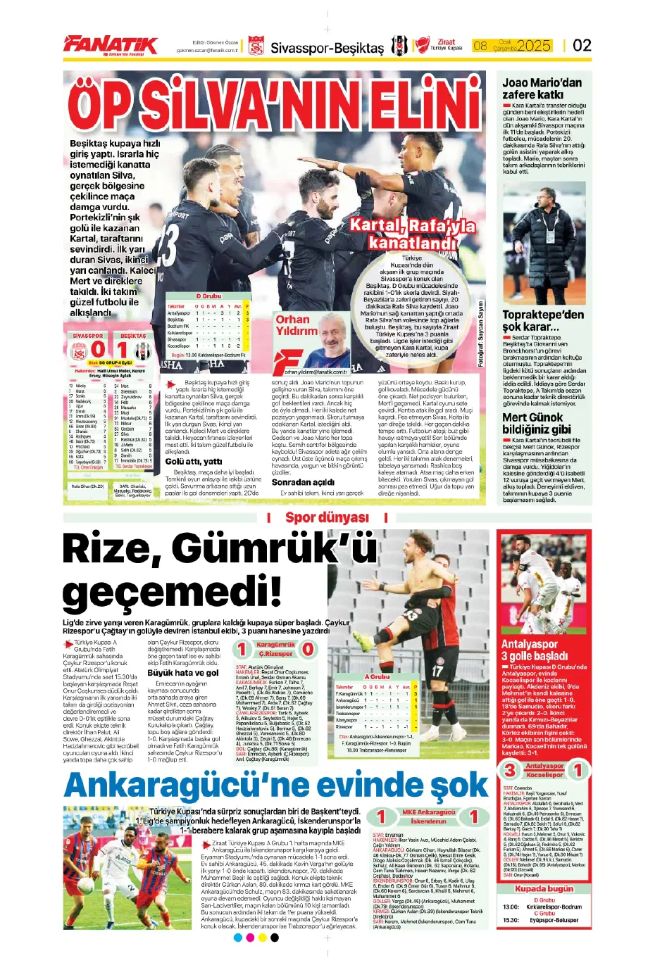 "Fenerbahçe'de büyük gün" | Sporun manşetleri (8 Ocak 2025) - 5 "Fenerbahçe'de büyük gün" | Sporun manşetleri (8 Ocak 2025) - 5