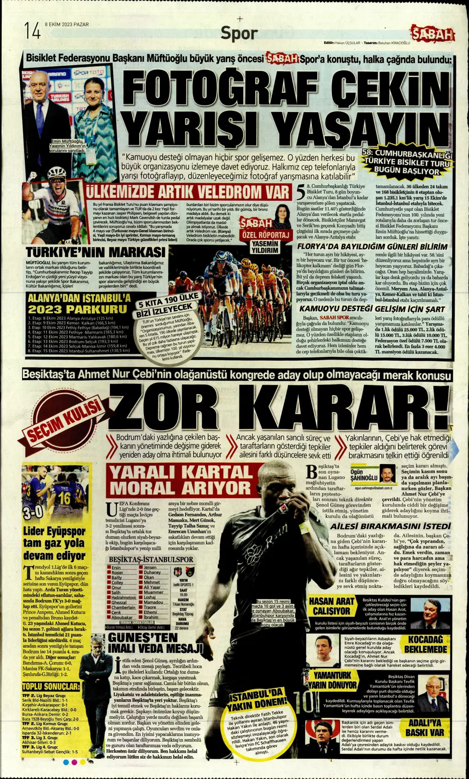 "Bjelica gidiyor, Avcı geliyor" | Sporun manşetleri (8 Ekim 2023) - 32