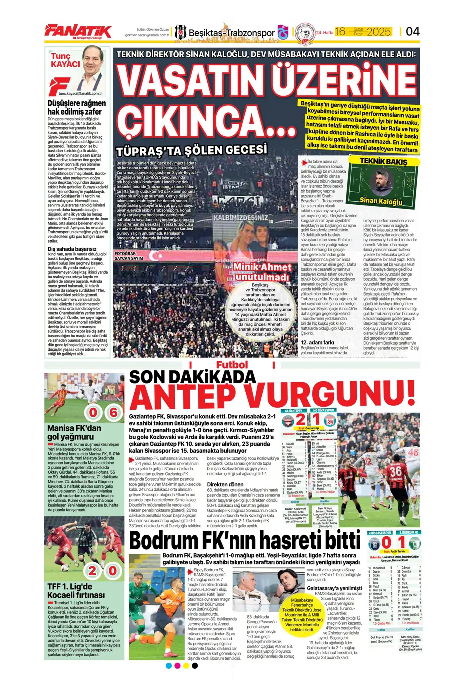"Fırtınanın rengi siyah-beyaz" | Sporun manşetleri - 7