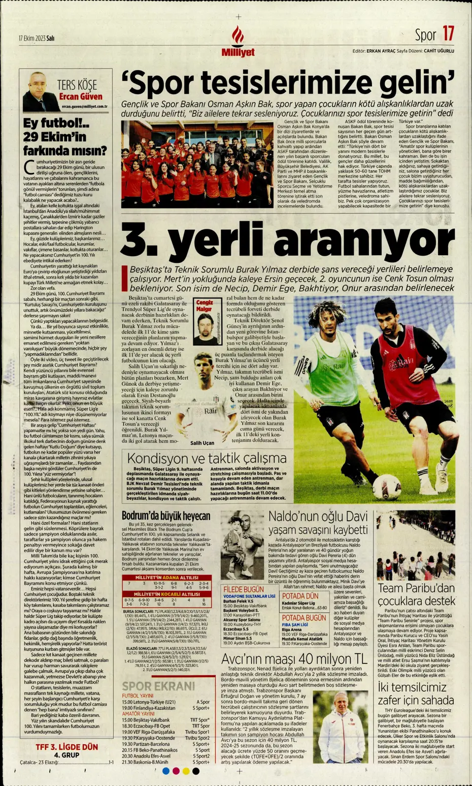 "Türk duvarı Abdülkerim Bardakcı" | Sporun manşetleri (17 Ekim 2023) - 26 "Türk duvarı Abdülkerim Bardakcı" | Sporun manşetleri (17 Ekim 2023) - 26