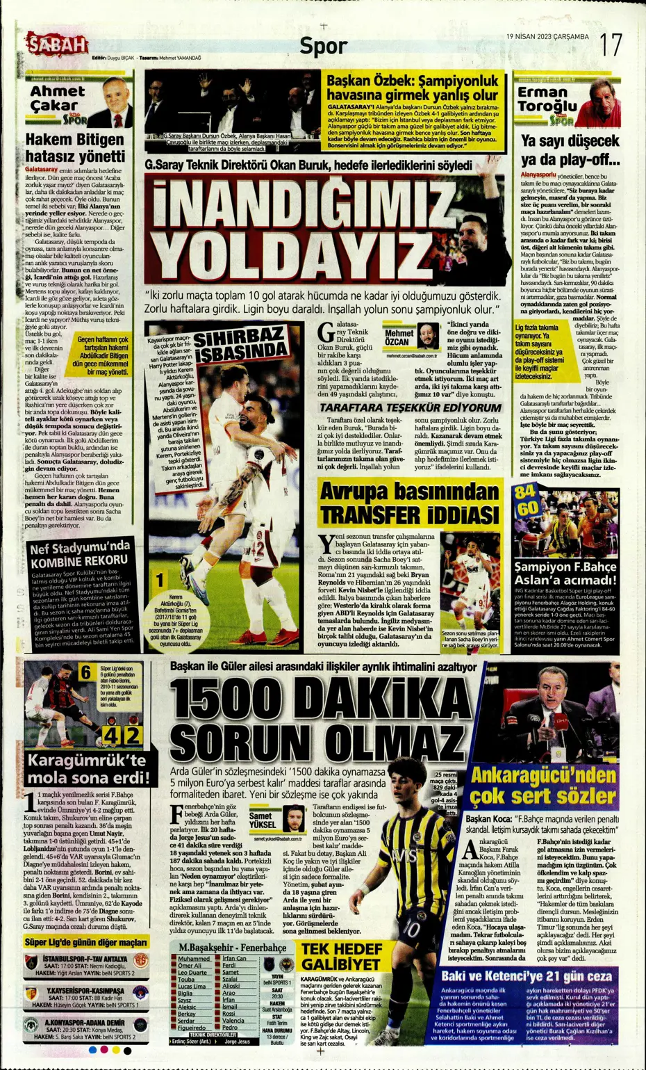 "Galatasaray'ın şov gecesi" | Sporun Manşetleri - 33 "Galatasaray'ın şov gecesi" | Sporun Manşetleri - 33