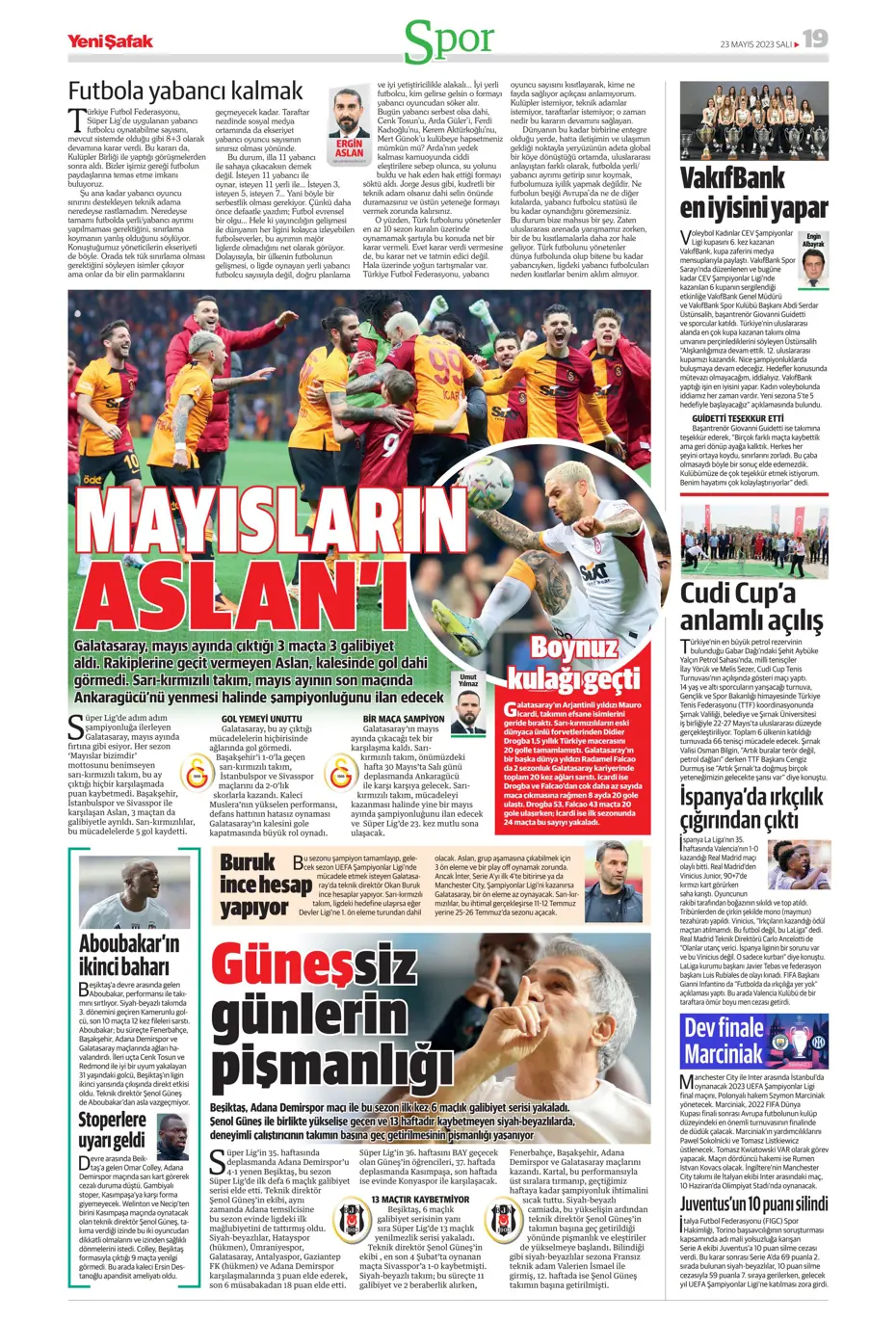"Aslan'dan Devler Ligi hamlesi" | Sporun Manşetleri - 24
