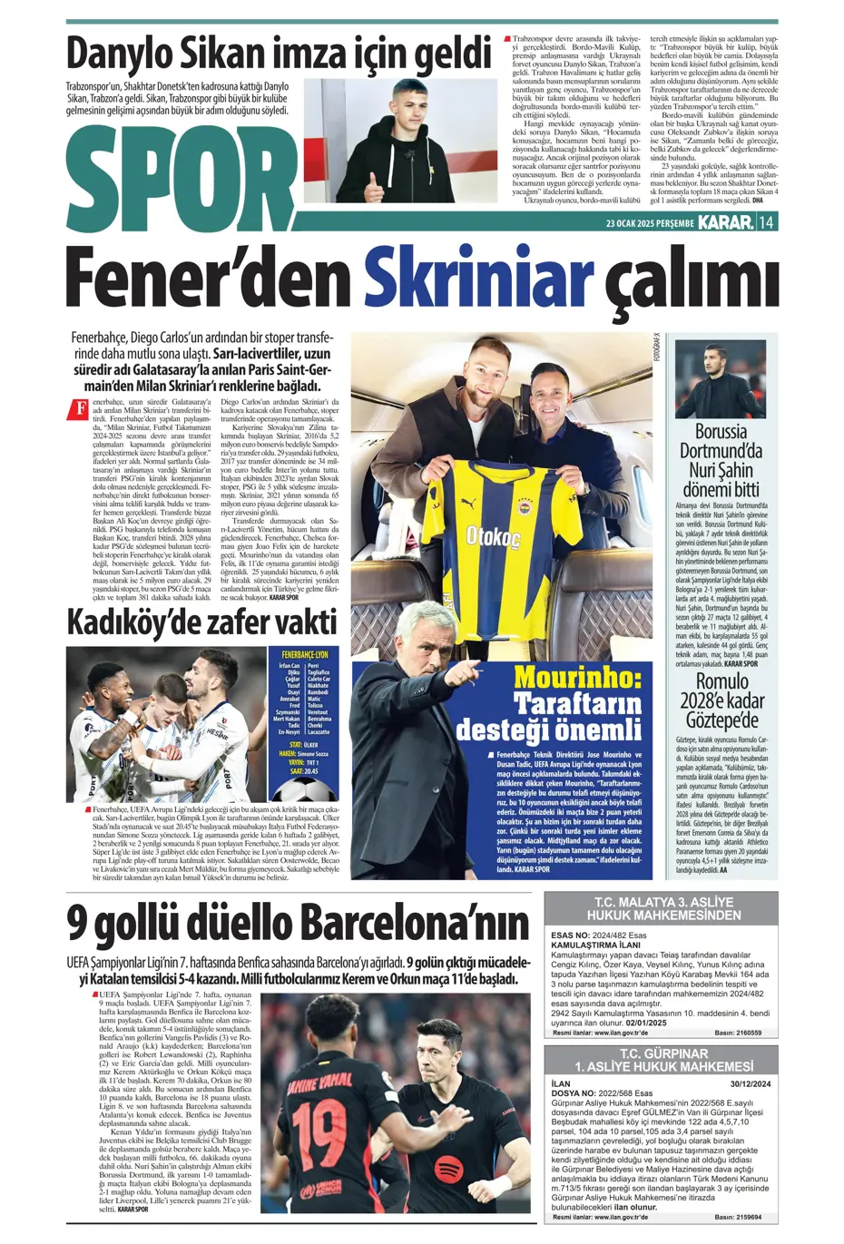 "Kartal şovla döndü" | Sporun manşetleri - 19 "Kartal şovla döndü" | Sporun manşetleri - 19