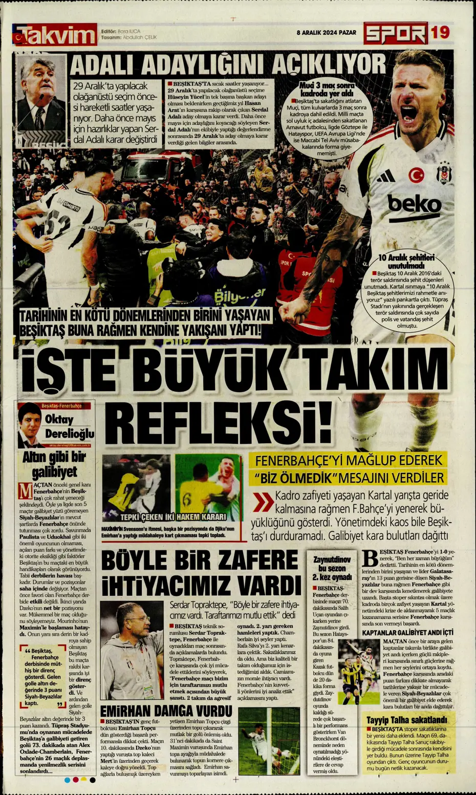 "Derbider Mourinho" | Sporun manşetleri - 29 "Derbider Mourinho" | Sporun manşetleri - 29