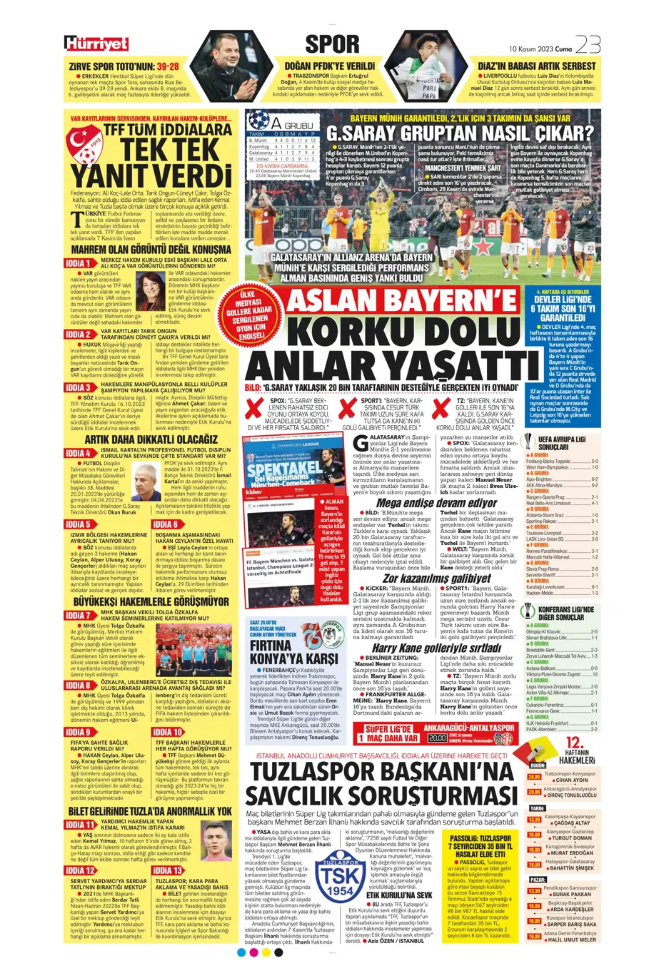 "Antonio Nobre'den skandal cevap" | Sporun manşetleri (10 Kasım 2023) - 21