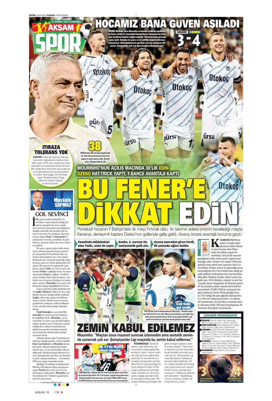 "Bu Fener'e dikkat edin" | Sporun manşetleri (24 Temmuz 2024) - 2 "Bu Fener'e dikkat edin" | Sporun manşetleri (24 Temmuz 2024) - 2