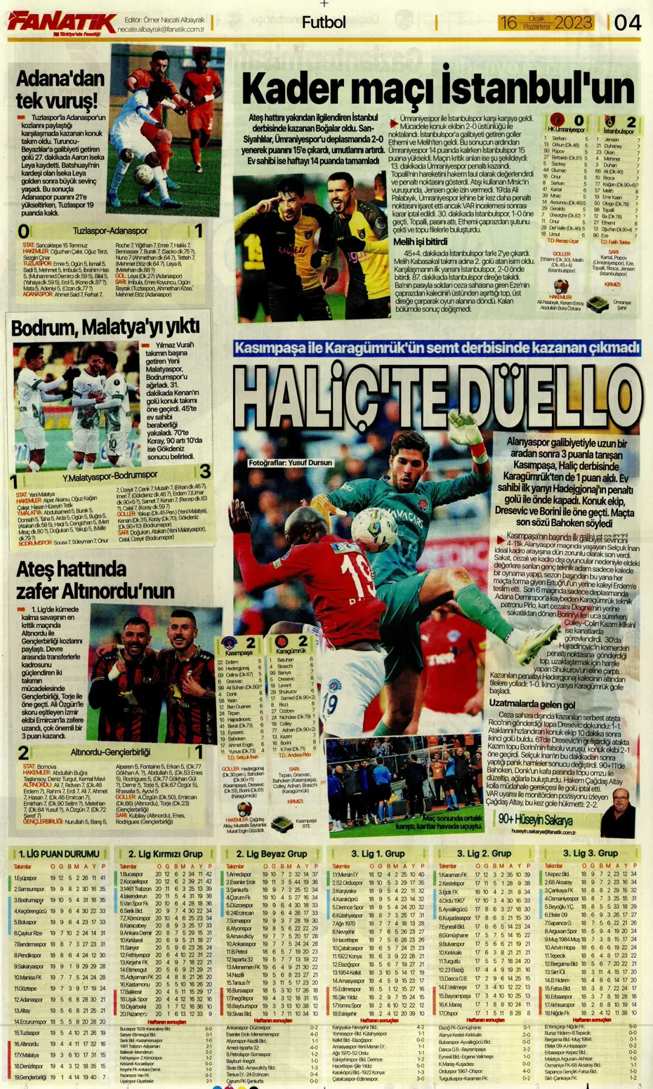 Sporun Manşetleri (16 Ocak 2023) - 12