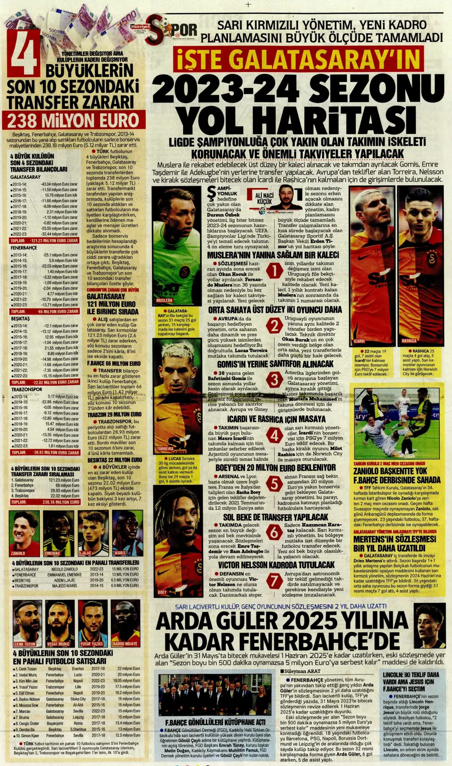 "4 geliyor, 3 gidiyor" | Sporun manşetleri (27 Mayıs 2023) - 11