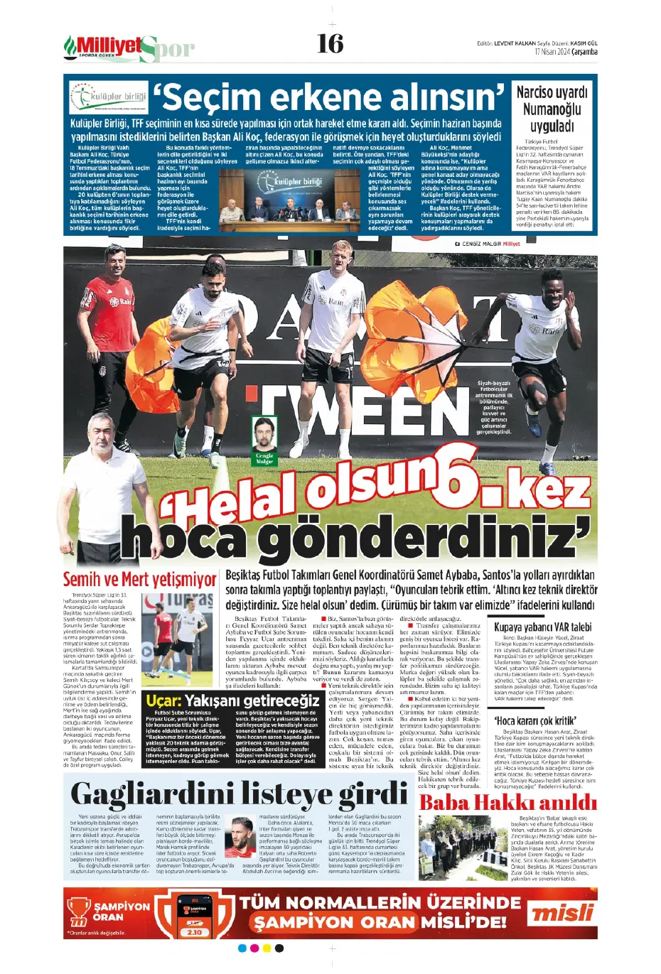 "Fenerbahçe ve Galatasaray'ın Barreiro kapışması" | Sporun manşetleri - 15