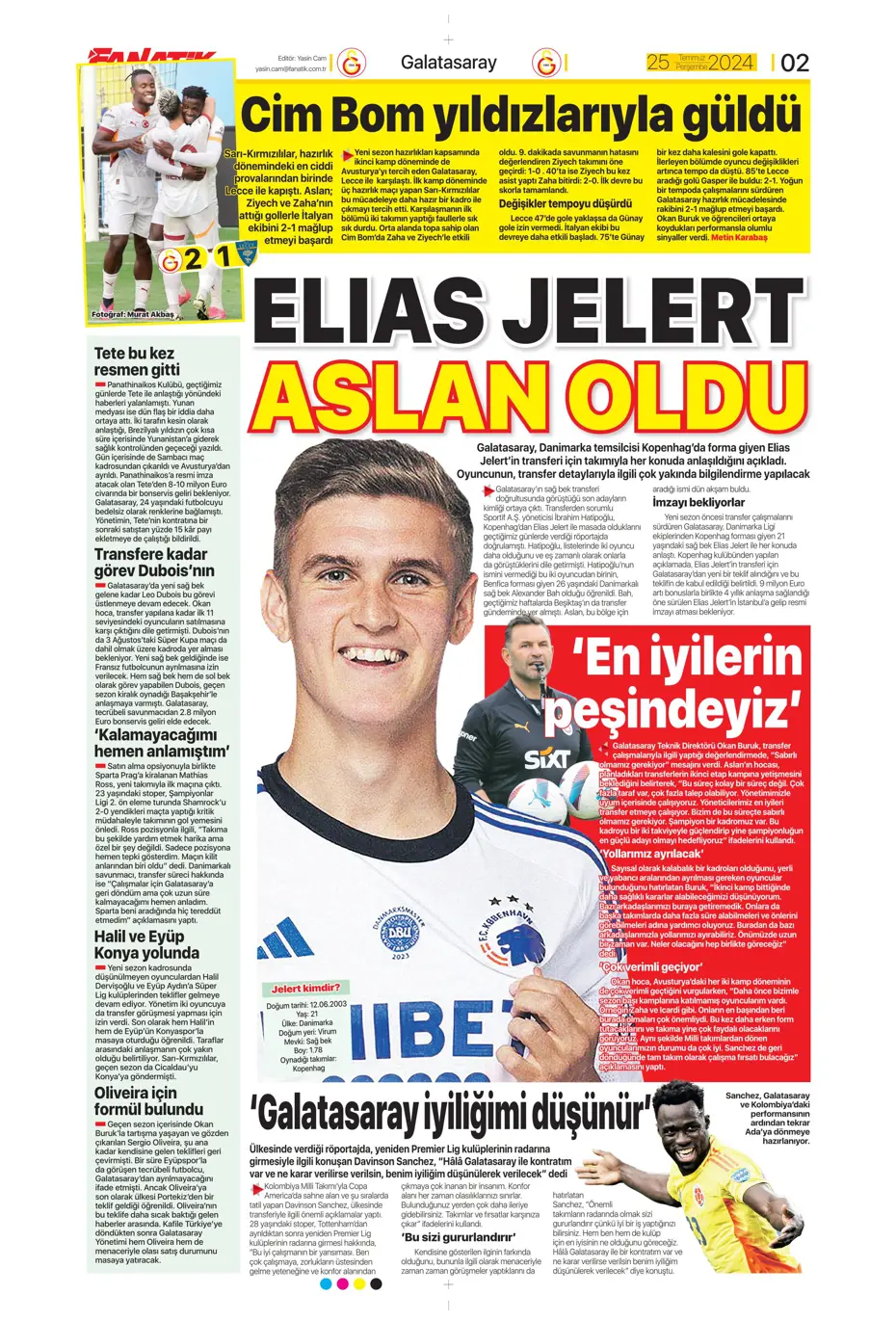 "Fenerbahçe'de sıra geldi orta saha transferine" | Sporun manşetleri - 5 "Fenerbahçe'de sıra geldi orta saha transferine" | Sporun manşetleri - 5