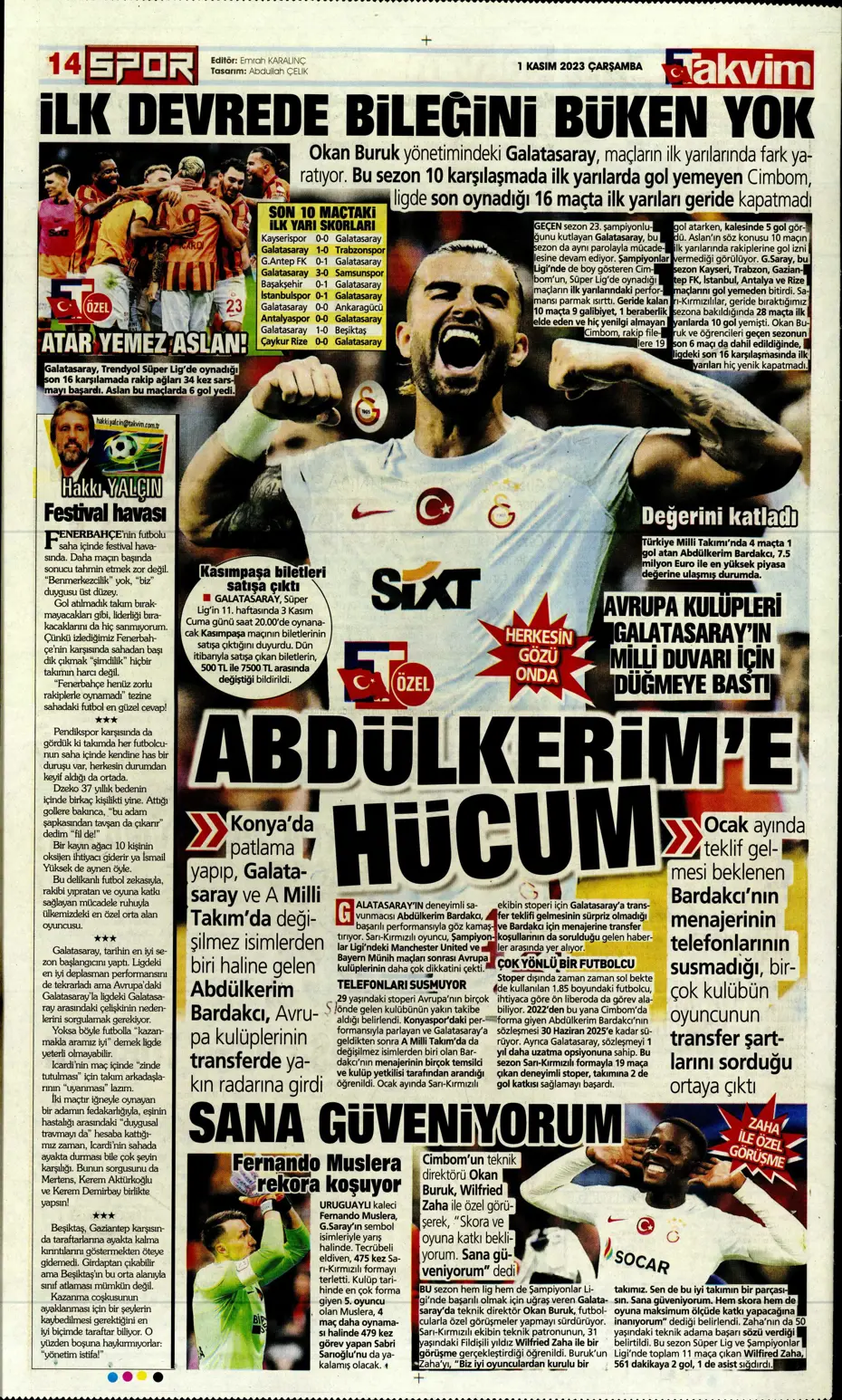 "Krunic Fenerbahçe'ye kaldı" | Sporun manşetleri (1 Kasım 2023) - 34