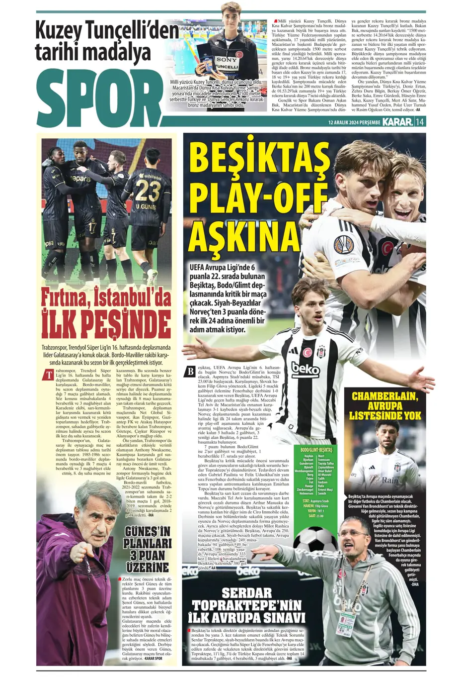 "Fenerbahçe'ye boğa darbesi" | Sporun manşetleri - 13