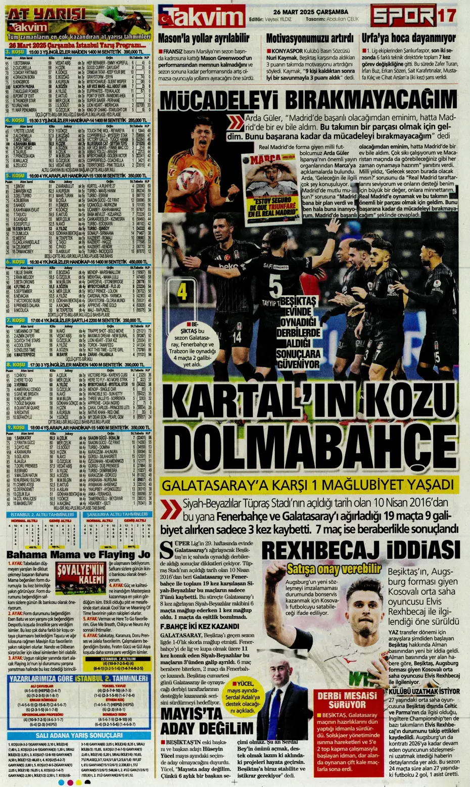 "Kaleye Alisson, orta sahaya İlkay" | Sporun manşetleri - 28