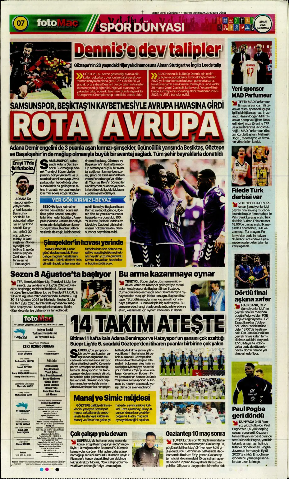 "Mourinho'nun Rangers stratejisi" | Sporun manşetleri - 12