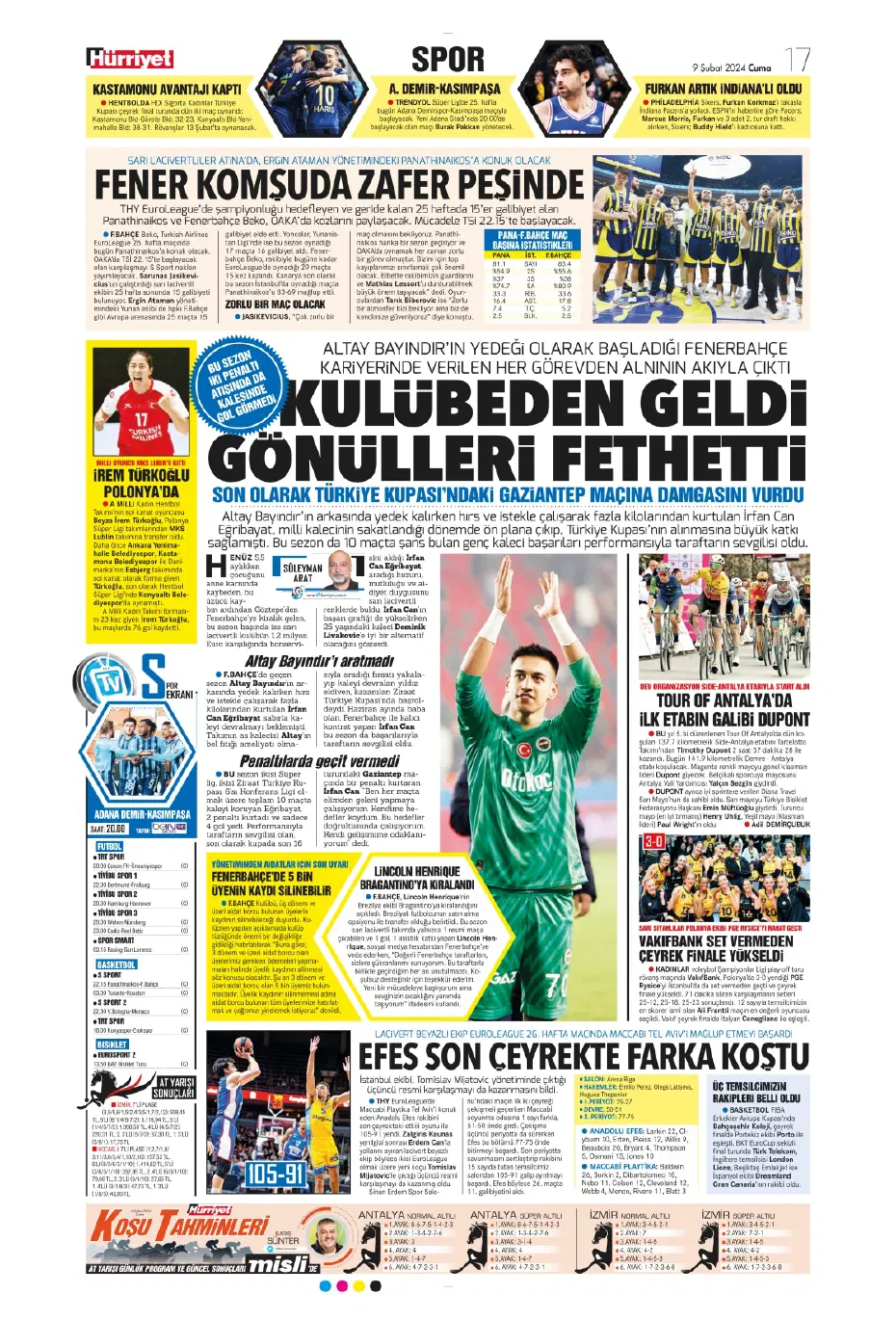 "Icardi &amp; Dzeko'yu geçti" | Sporun manşetleri (9 Şubat 2024) - 15
