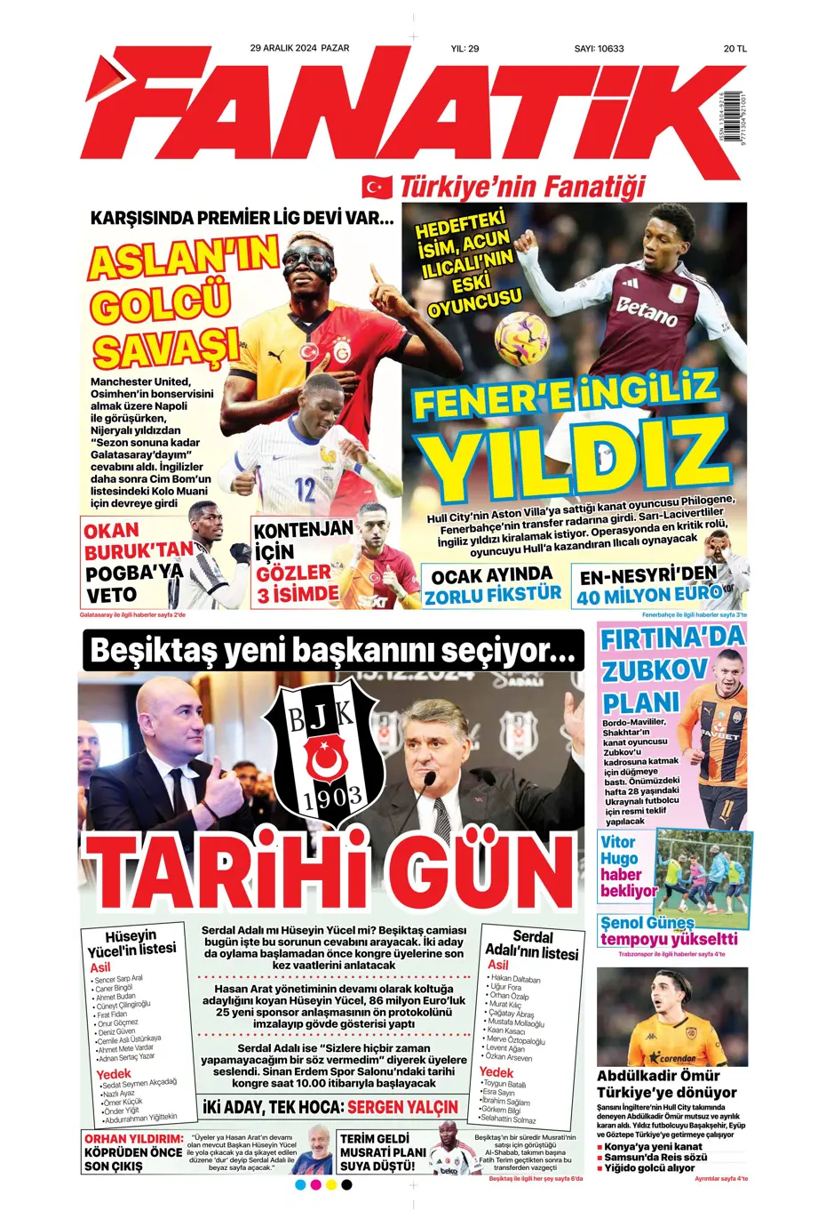 "Mikautadze'de sona doğru" | Sporun manşetleri (29 Aralık 2024) - 2