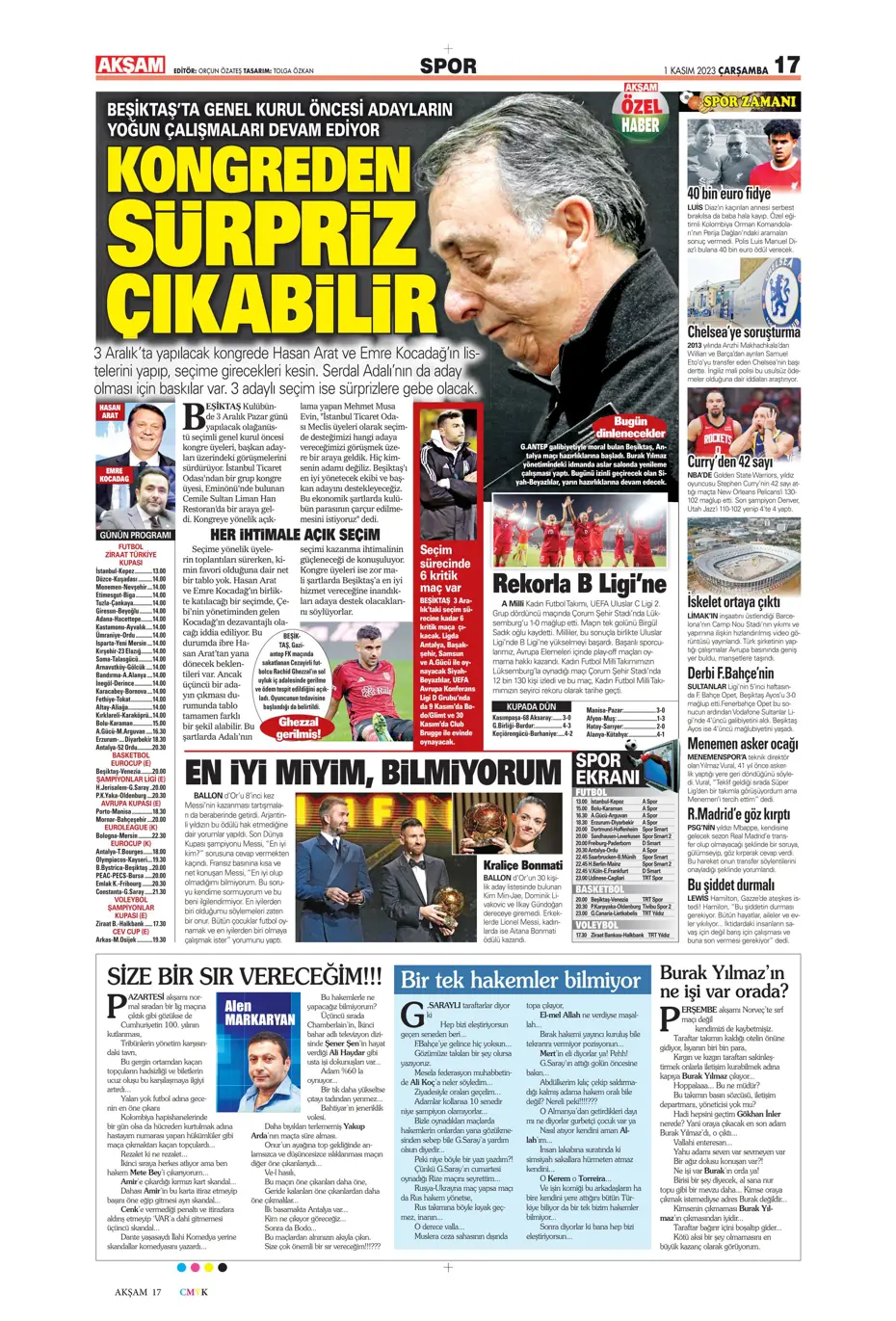 "Krunic Fenerbahçe'ye kaldı" | Sporun manşetleri (1 Kasım 2023) - 6