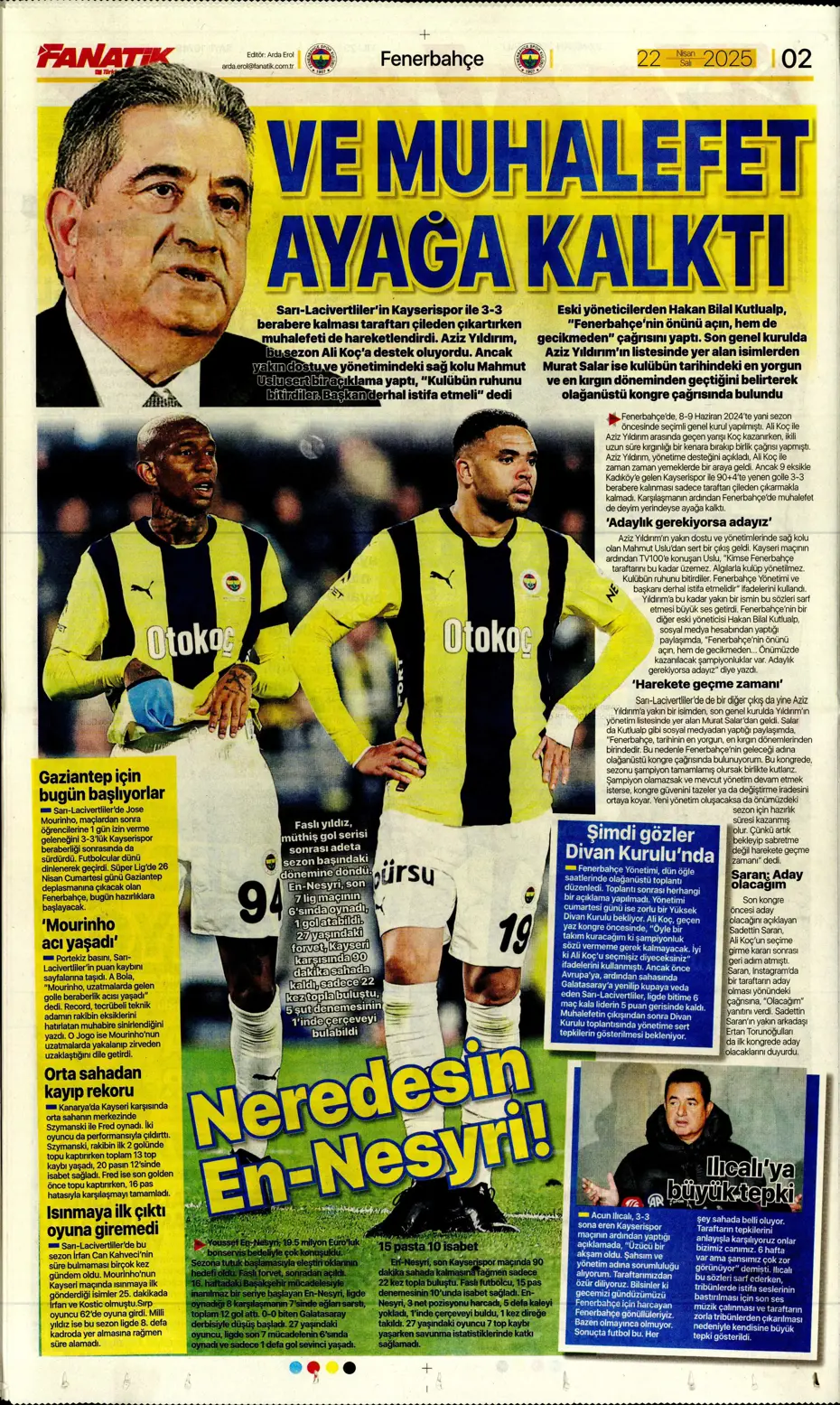 "Fenerbahçe'de gözler artık divanda" | Sporun manşetleri - 3